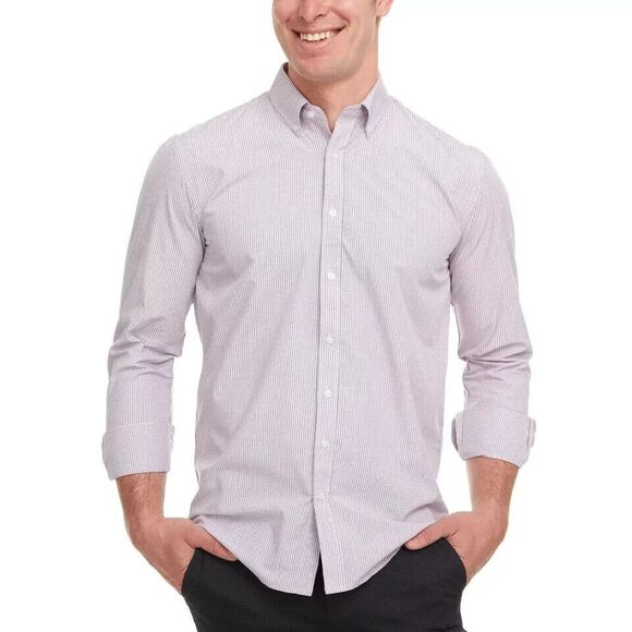 Chaps Men's Button-Down Dress Shirt, Red, L 16-16.5 34/35 - Picture 1 of 7